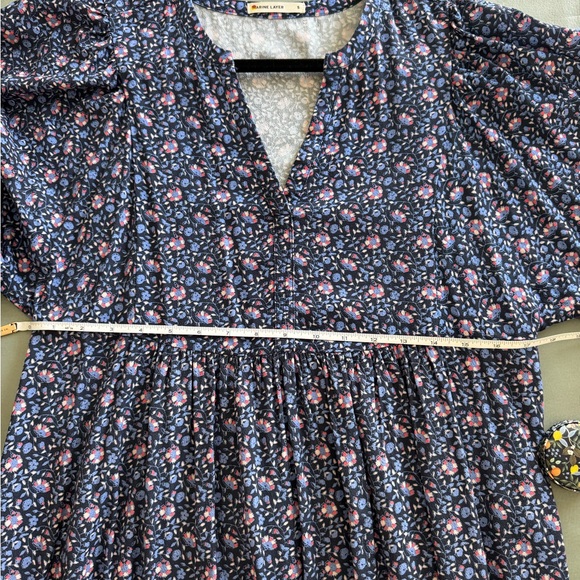 Marine Layer Lola Blue Floral Midi Dress - Picture 7 of 7
